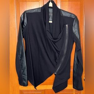 Black leather jacket